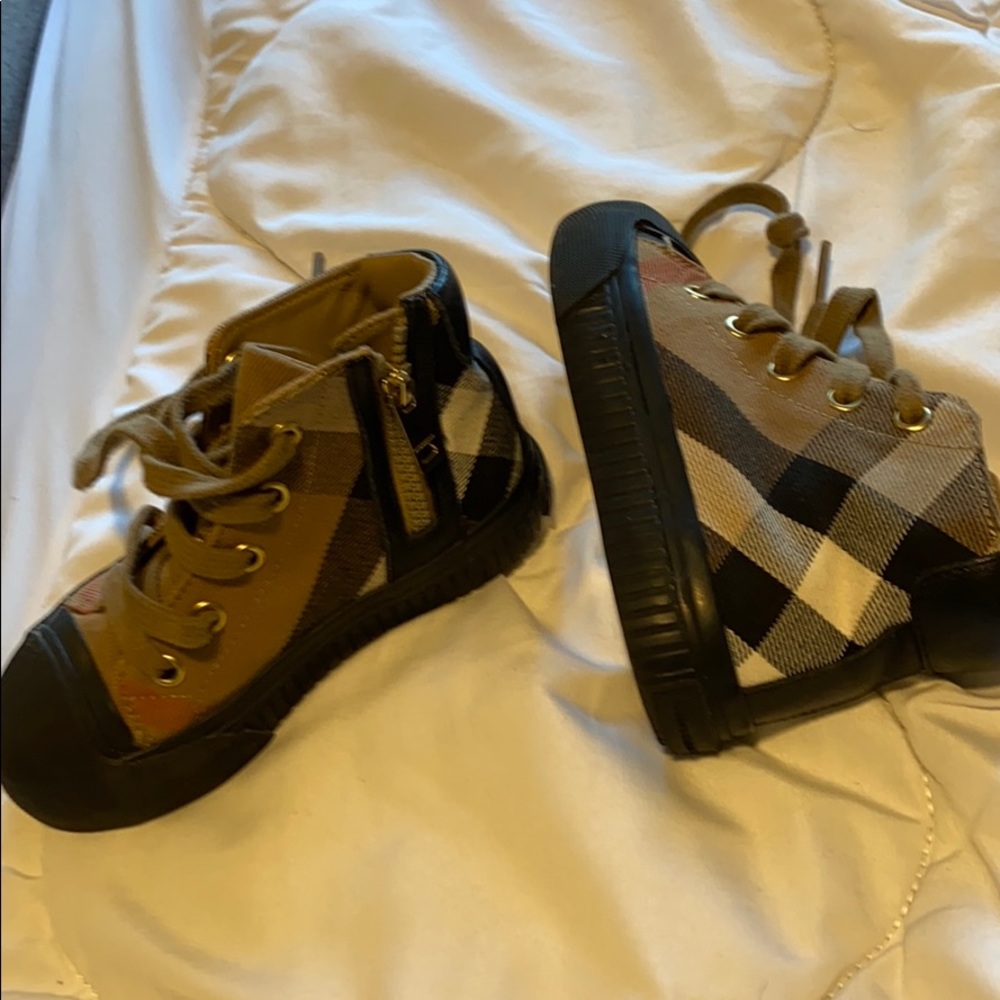 BURBERRY CANVAS HIGH-TOP